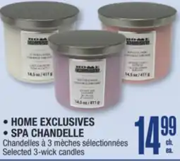 Jean Coutu • HOME EXCLUSIVES • SPA CHANDELLE Selected 3-wick candles offer