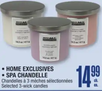 Jean Coutu • HOME EXCLUSIVES • SPA CHANDELLE Selected 3-wick candles offer