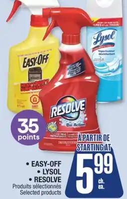 Jean Coutu EASY-OFF, LYSOL, RESOLVE Selected products offer