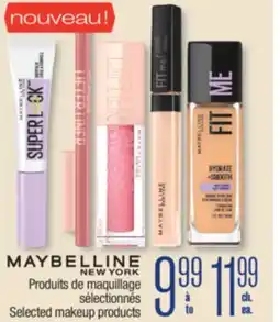 Jean Coutu MAYBELLINE Selected makeup products offer