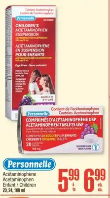 Jean Coutu Personnelle Acetaminophen Children offer