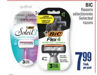 Jean Coutu BIC Selected razors offer
