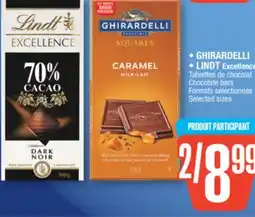 Jean Coutu GHIRARDELLI, LINDT Excellence Chocolate bars offer