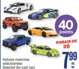Jean Coutu Selected die-cast cars offer