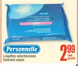 Jean Coutu Personnelle Selected wipes offer