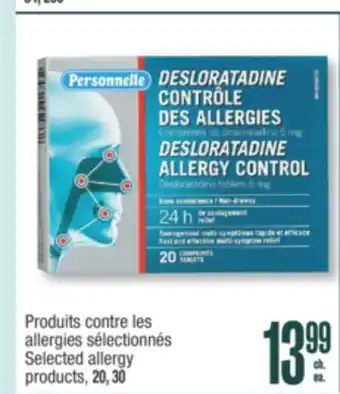 Jean Coutu Selected allergy products offer