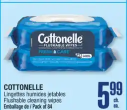 Jean Coutu COTTONELLE Flushable cleaning wipes offer