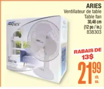 Jean Coutu ARIES Ventillateur de table Table fan offer