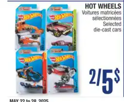 Jean Coutu HOT WHEELS Selected die-cast cars offer