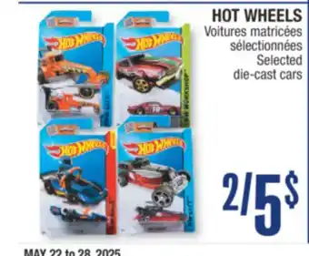 Jean Coutu HOT WHEELS Selected die-cast cars offer