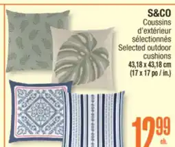 Jean Coutu Selected outdoor cushions offer