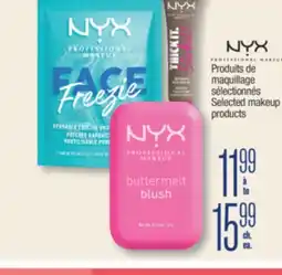 Jean Coutu NYX Selected makeup products offer