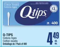 Jean Coutu Q-TIPS Cotton swabs offer