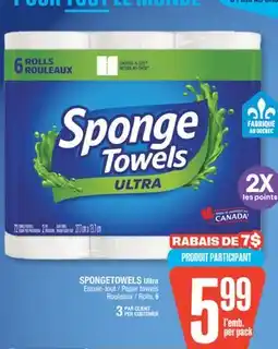 Jean Coutu SPONGETOWELS Ultra Paper towels offer