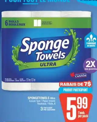 Jean Coutu SPONGETOWELS Ultra Paper towels offer