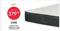 Meubles RD LIVIA Medium-Firm Mattress-in-a-Box with Pocket Coils offer
