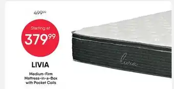 Meubles RD LIVIA Medium-Firm Mattress-in-a-Box with Pocket Coils offer