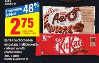 Maxi Nestlé barres de chocolat offer