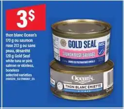 Maxi thon blanc Ocean's ou saumon rose Gold Seal offer