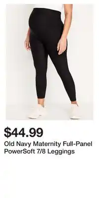 Old Navy Old Navy Maternity Full-Panel PowerSoft 7/8 Leggings offer