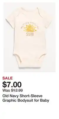 Old Navy Old Navy Short-Sleeve Graphic Bodysuit for Baby offer