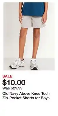 Old Navy Old Navy Above Knee Tech Zip-Pocket Shorts for Boys offer