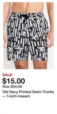 Old Navy Old Navy Printed Swim Trunks -- 7-inch inseam offer
