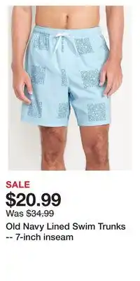 Old Navy Old Navy Lined Swim Trunks -- 7-inch inseam offer