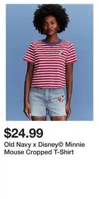 Old Navy Old Navy x Disney Minnie Mouse Cropped T-Shirt offer