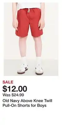 Old Navy Old Navy Above Knee Twill Pull-On Shorts for Boys offer