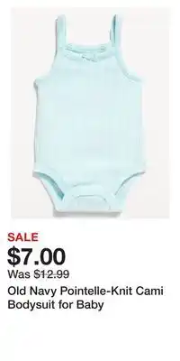 Old Navy Old Navy Pointelle-Knit Cami Bodysuit for Baby offer