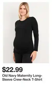 Old Navy Old Navy Maternity Long-Sleeve Crew-Neck T-Shirt offer