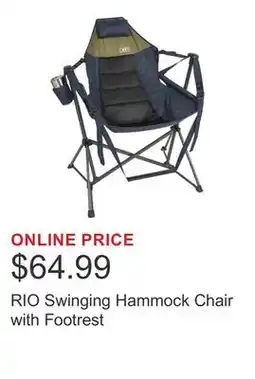 Costco RIO Swinging Hammock Chair with Footrest offer