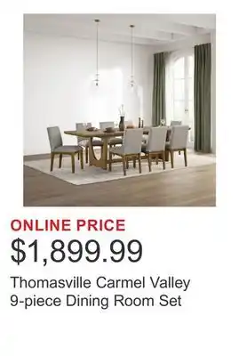 Costco Thomasville Carmel Valley 9-piece Dining Room Set offer