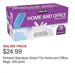 Costco Kirkland Signature Smart Tie Home and Office Bags, 320-pack offer