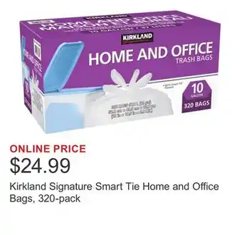 Costco Kirkland Signature Smart Tie Home and Office Bags, 320-pack offer