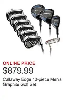 Costco Callaway Edge 10-piece Men's Graphite Golf Set offer