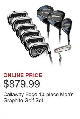 Costco Callaway Edge 10-piece Men's Graphite Golf Set offer