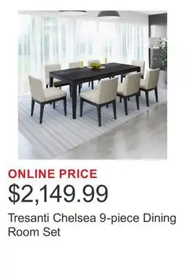Costco Tresanti Chelsea 9-piece Dining Room Set offer
