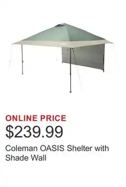 Costco Coleman OASIS Shelter with Shade Wall offer