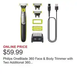 Costco Philips OneBlade 360 Face & Body Trimmer with Two Additional 360 Blades offer