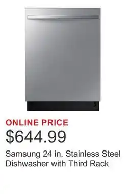 Costco Samsung 24 in. Stainless Steel Dishwasher with Third Rack offer