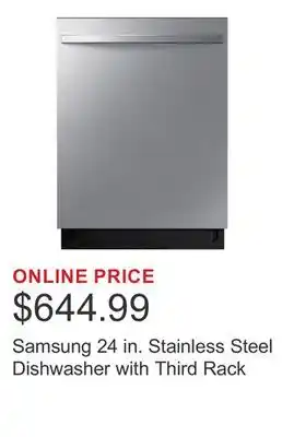Costco Samsung 24 in. Stainless Steel Dishwasher with Third Rack offer
