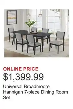 Costco Universal Broadmoore Hannigan 7-piece Dining Room Set offer