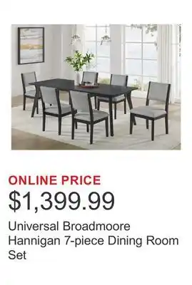 Costco Universal Broadmoore Hannigan 7-piece Dining Room Set offer
