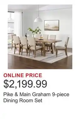 Costco Pike & Main Graham 9-piece Dining Room Set offer