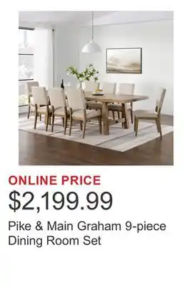 Costco Pike & Main Graham 9-piece Dining Room Set offer