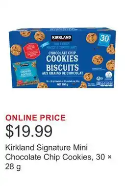 Costco Kirkland Signature Mini Chocolate Chip Cookies, 30 × 28 g offer