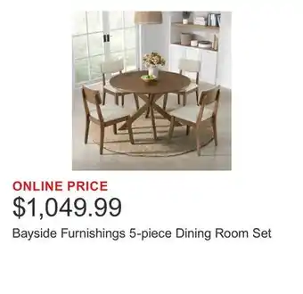 Costco Bayside Furnishings 5-piece Dining Room Set offer
