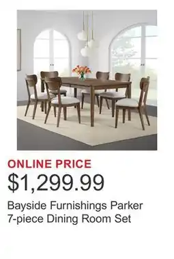 Costco Bayside Furnishings Parker 7-piece Dining Room Set offer
